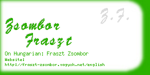 zsombor fraszt business card